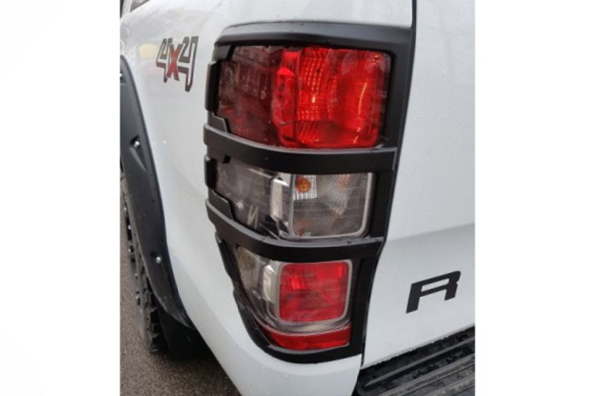 JHCHAN Scheinwerfer und Rückleuchten Abdeckung für Ford Ranger 2012-2014 T6  XL XLT Limited Wildtrak Raptor Matt-schwarz Vorderseite Heck leuchten