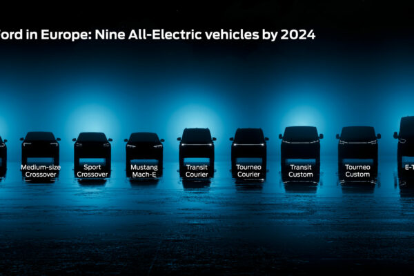 Ford hat ab 2024 vier Elektro-Pkw und fünf Elektro-Nutzfahrzeuge im Produktportfolio und plant, ab 2026 jährlich mehr als 600.000 Elektrofahrzeuge in Europa zu verkaufen
Foto: Ford